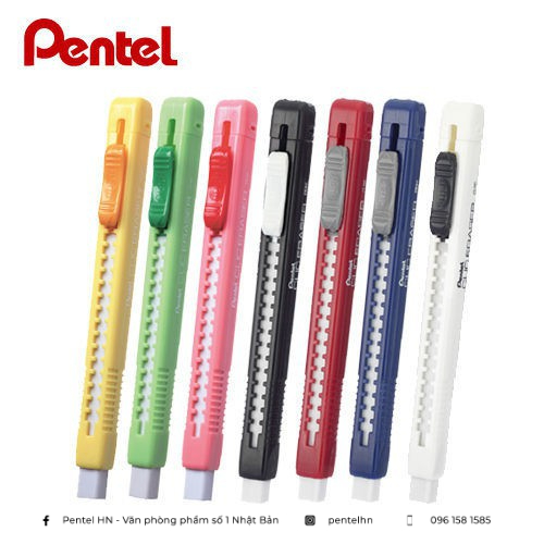 Gôm Tẩy Dạng Bút Cao Cấp Pentel Clic Eraser ZE80 | Dễ Dàng Tiện Lợi Khi Sử Dụng