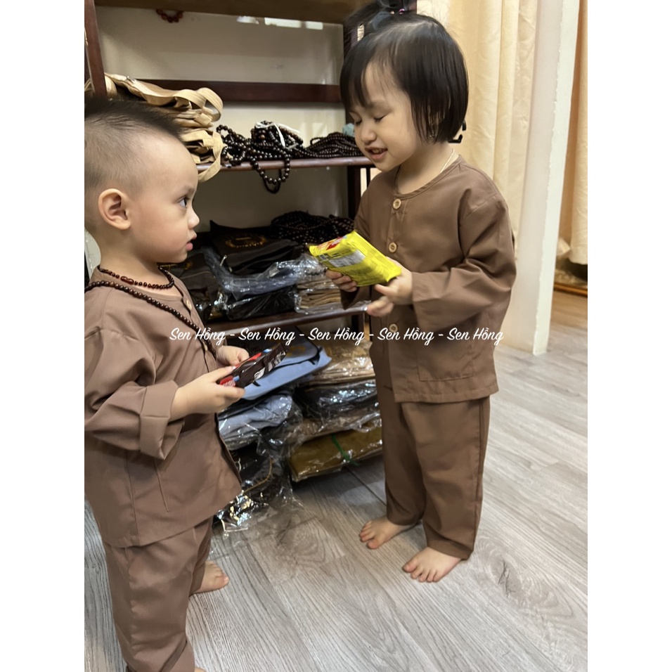 ĐỒ LAM ĐI CHÙA ĐI CHƠI CHO BÉ - SET QUẦN ÁO BÀ BA dễ thương - Bà ba trẻ em bé trai bé gái