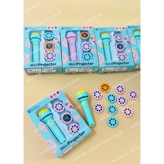 Đèn pin chiếu 80 hình ảnh cho bé thoả thích khám phá hoa quả, động vật, côn trùng, phương tiện, siêu nhân, ..