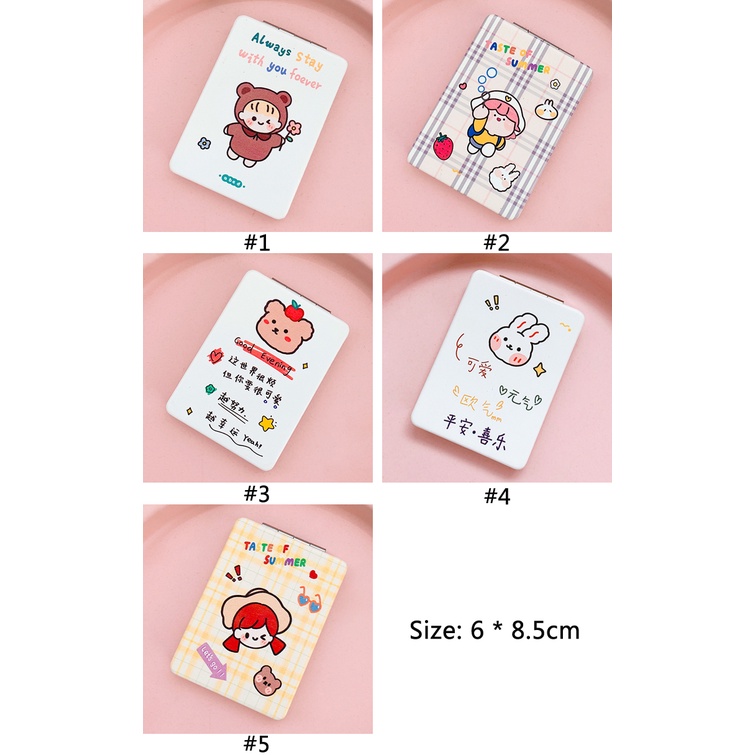Gương Trang Điểm Mini Hình Hoạt Hình Đáng Yêu Phong Cách Nhật Bản