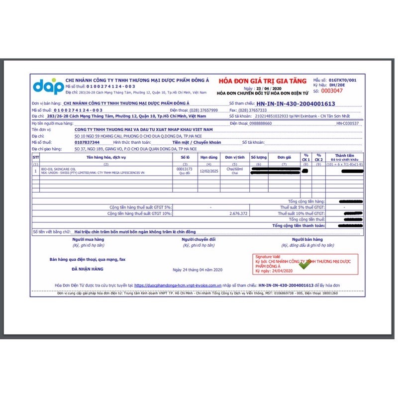 Tinh dầu Bio Oil chăm sóc da