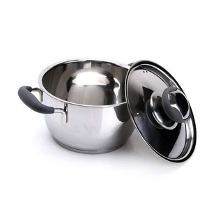 Nồi inox 3 đáy 16cm quai silicon Fivestar