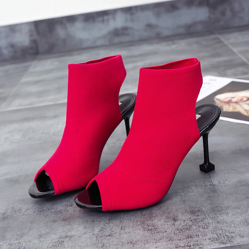 Giày cao gót nữ hở ngón phong cách Roman