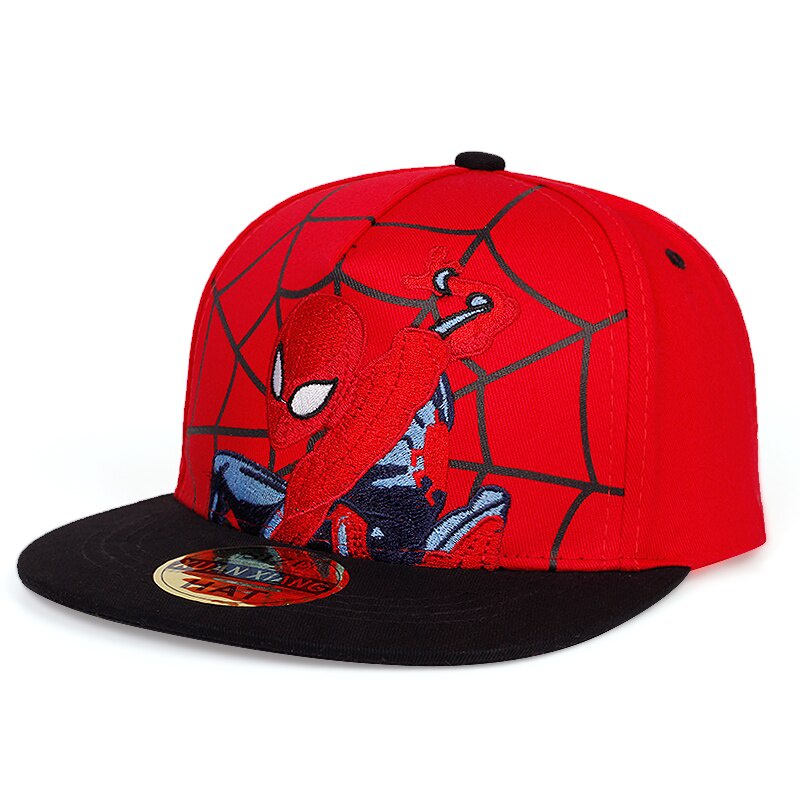 Mũ bóng chày họa tiết Marvel Spider Man phong cách hip hop có thể điều chỉnh dành cho bé trai