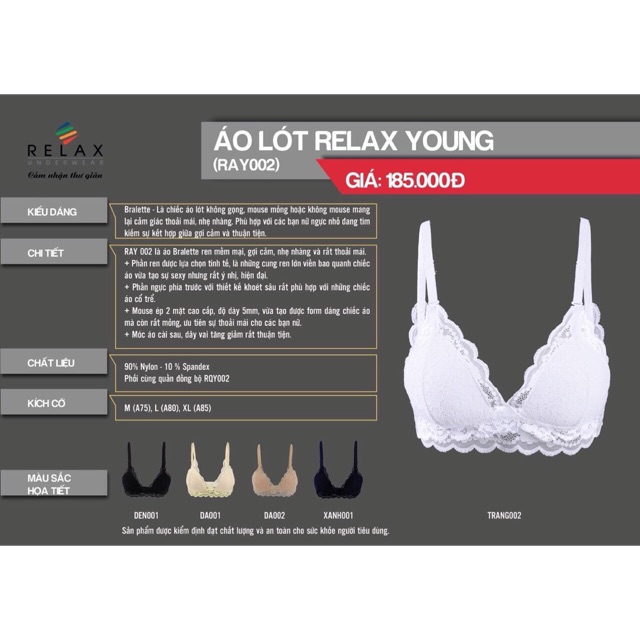 Áo lót Relax young Ray002