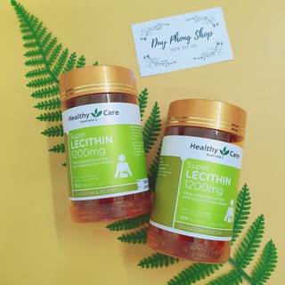 Mầm đậu nành Super Lecithin 1200mg Healthy Care của Úc, 100 viên