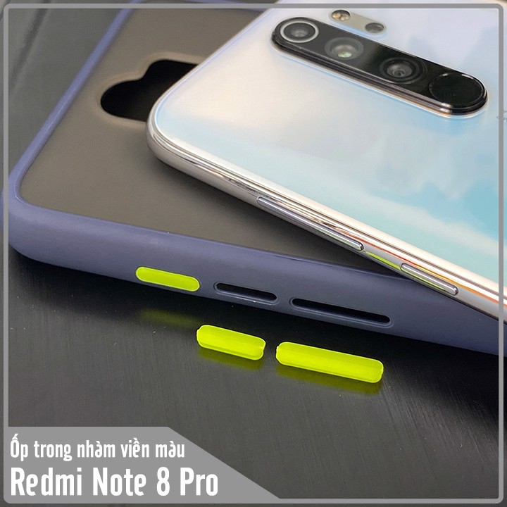 Ốp lưng Xiaomi Redmi Note 8 Pro trong nhám viền màu | BigBuy360 - bigbuy360.vn