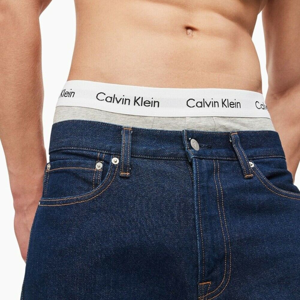 Quần lót nam Calvin Klein U2662 cotton trắng xám size lớn XL