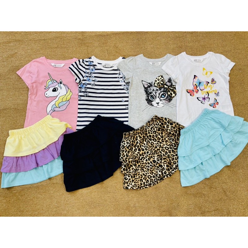 Set áo + chân váy bé gái HM.