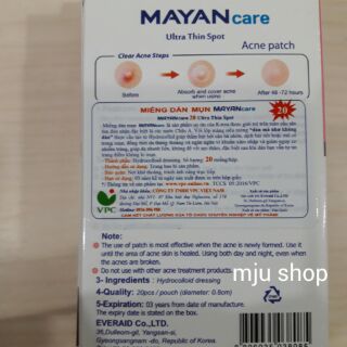 Miếng dán mụn Mayan Care 20 miếng
