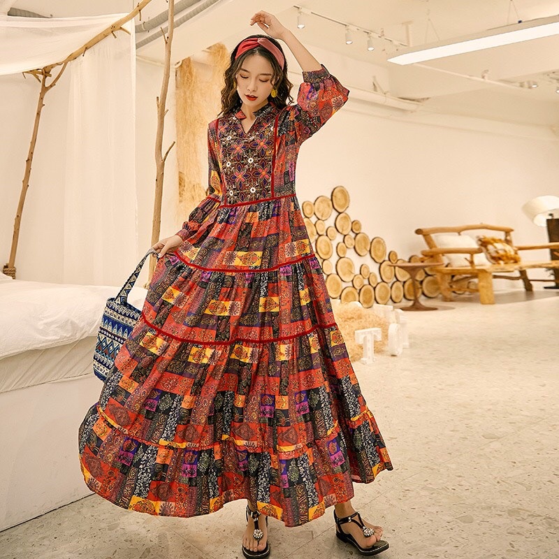 Váy Thêu Limited Boho Siêu Sang