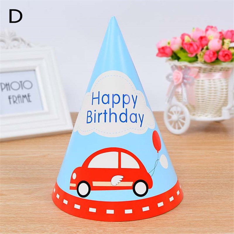 Set 10 Nón Giấy Hình Ngôi Sao / Cầu Vồng / Chữ Happy Birthday