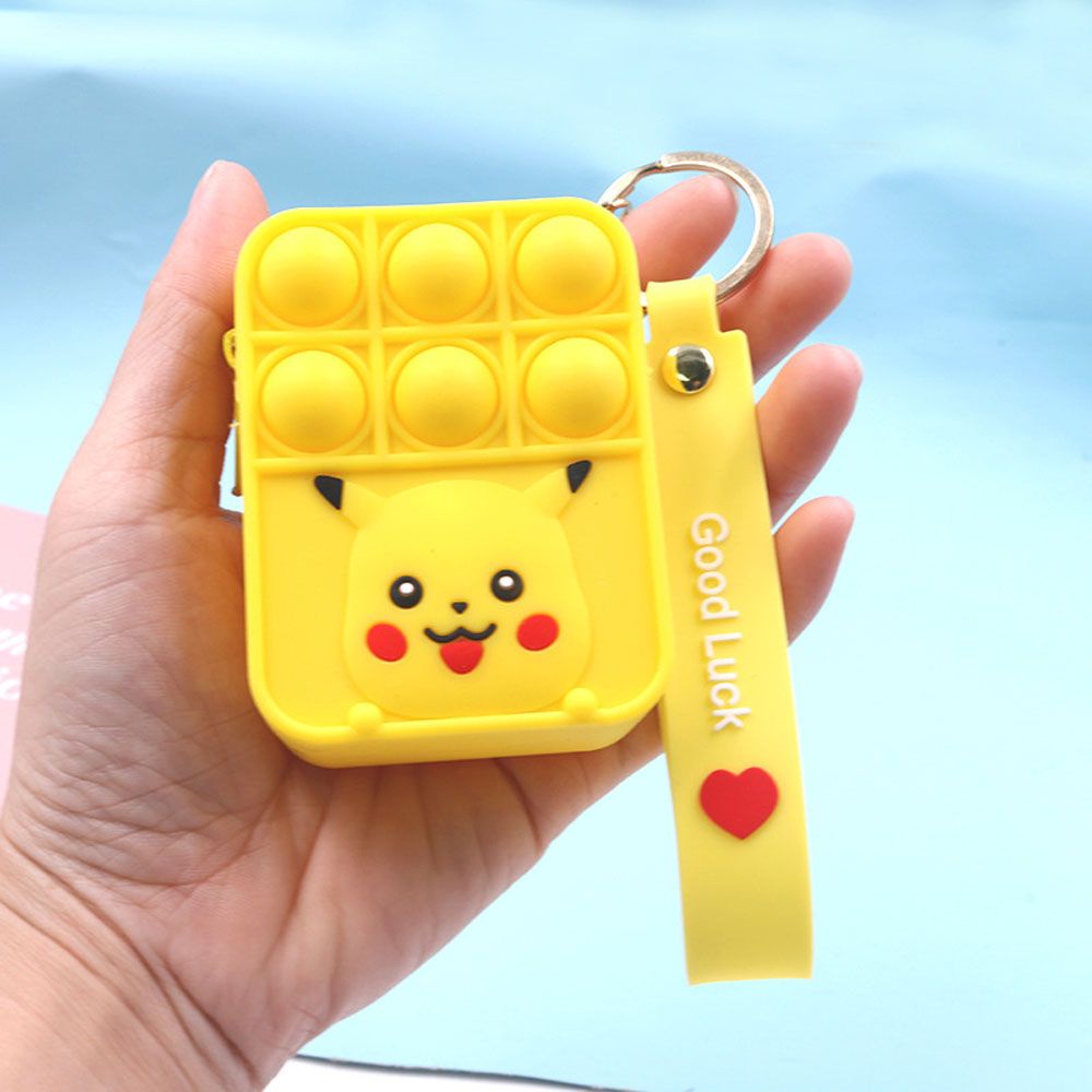 Ví đựng tiền xu kiểu đồ chơi bóp bóng có móc khóa