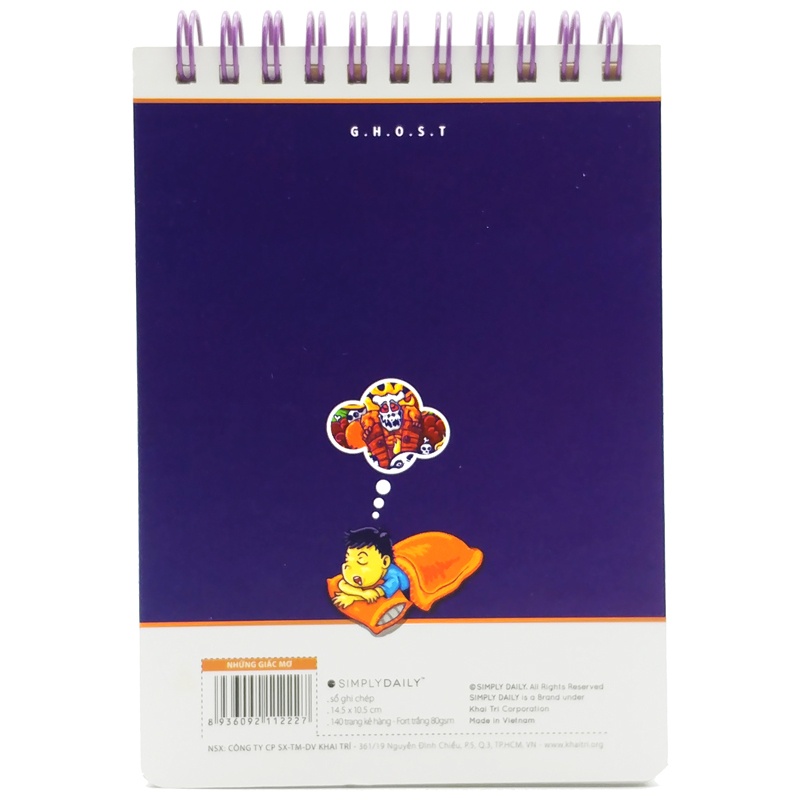 Sổ Lò Xo Kẻ Ngang Những Giấc Mơ 140 Trang 80gsm Size S Khai Trí Stationery - Ghost