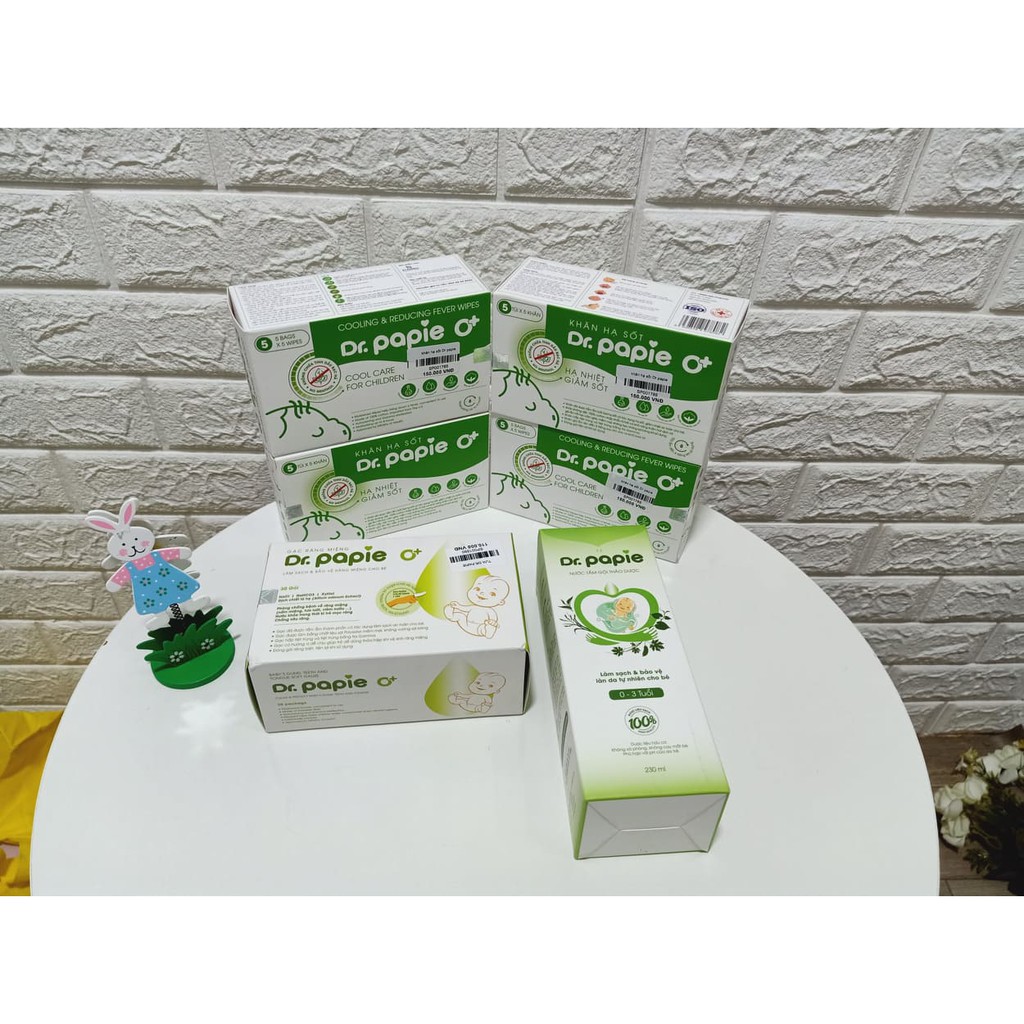 Tưa lưỡi Dr.papie 0+ 30 gói gạc răng miệng