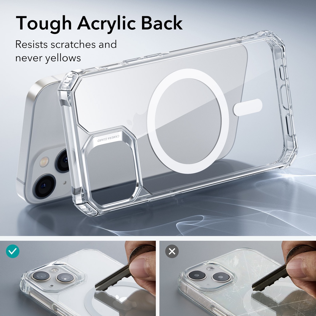 ESR Ốp Điện Thoại Cứng Chống Sốc Màu Vàng Kèm Khóa Bấm Cho iPhone 13 / 14 / iPhone 14 Plus / iPhone 14 Pro / iPhone 14 Promax