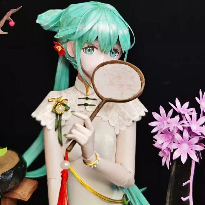 Mô hình giấy anime girl Virtual idol/Vocaloid] Myethos Cheongsam Miku