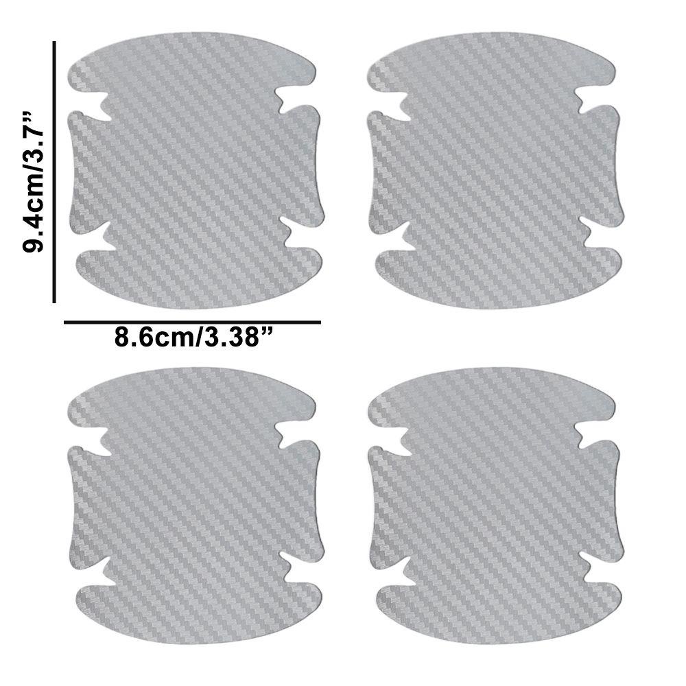 Set 4 Miếng Dán Tay Nắm Cửa Xe Hơi Bằng Sợi Carbon Chống Trầy Xước