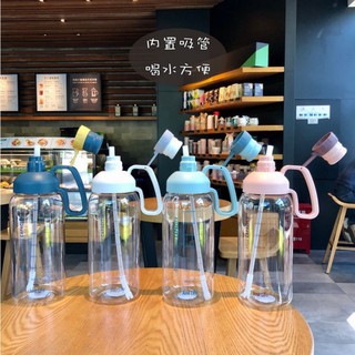 BÌNH ĐỰNG NƯỚC 1600ML KÈM ỐNG HÚT