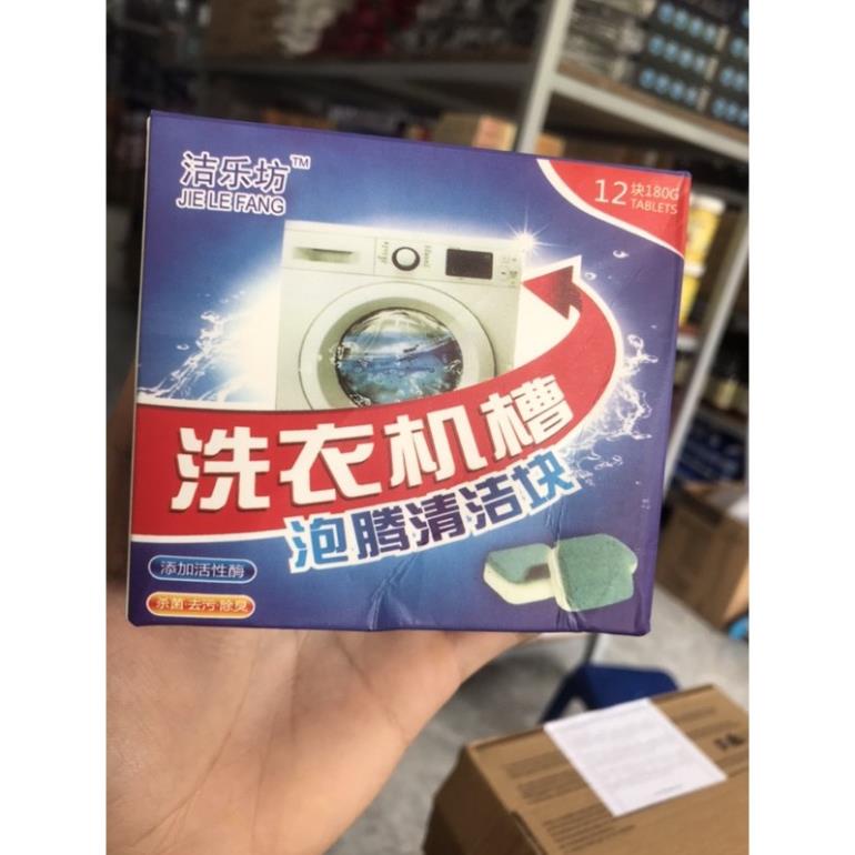 Hộp 12 viên tẩy lồng máy giặt tẩy sạch cặn bẩn diệt sạch vi khuẩn trong lồng máy giặt hiệu quả