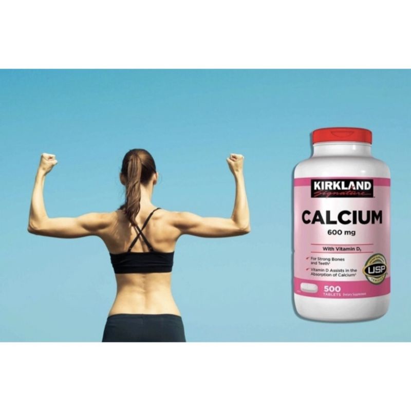 Viên Uống Calcium 600mg+S3 KIRKLAND 500 VIÊN - Caxi Kirkland