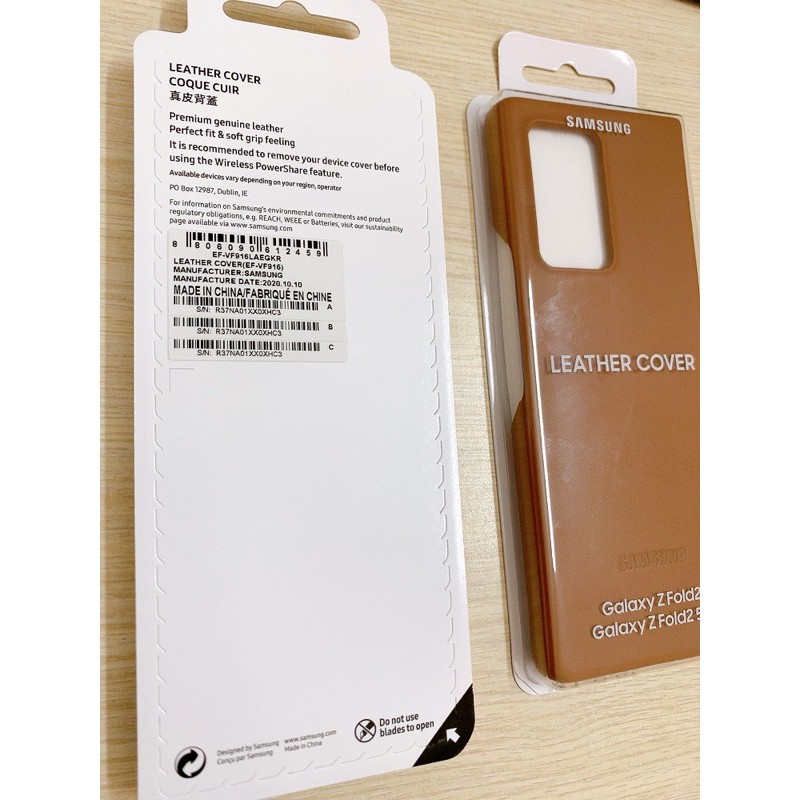 [New full box]-Ốp lưng da Leather Cover EF-VF916 cho SS Galaxy Z Fold2 chính hãng Samsung | BigBuy360 - bigbuy360.vn