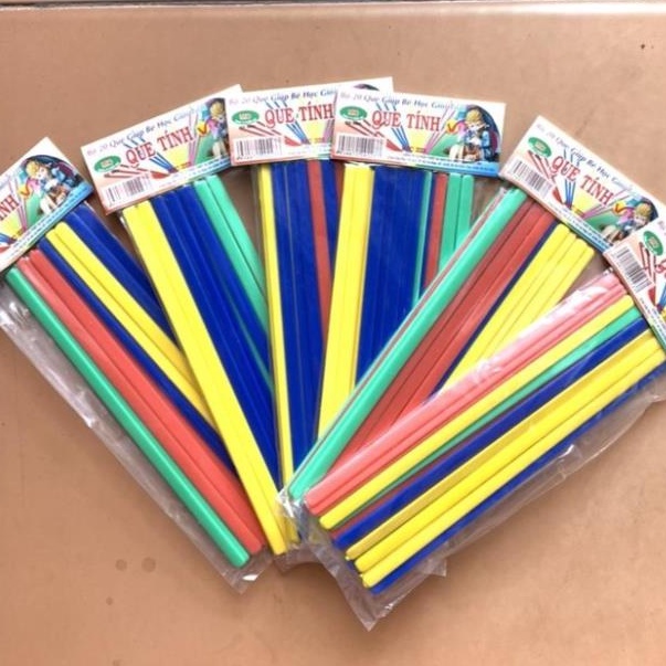 Bộ Que Tính Toán Hình Học Tập Đếm Nhiều Màu Giúp Bé Làm Quen Phép Tính Học Tập Hiệu Quả Hơn