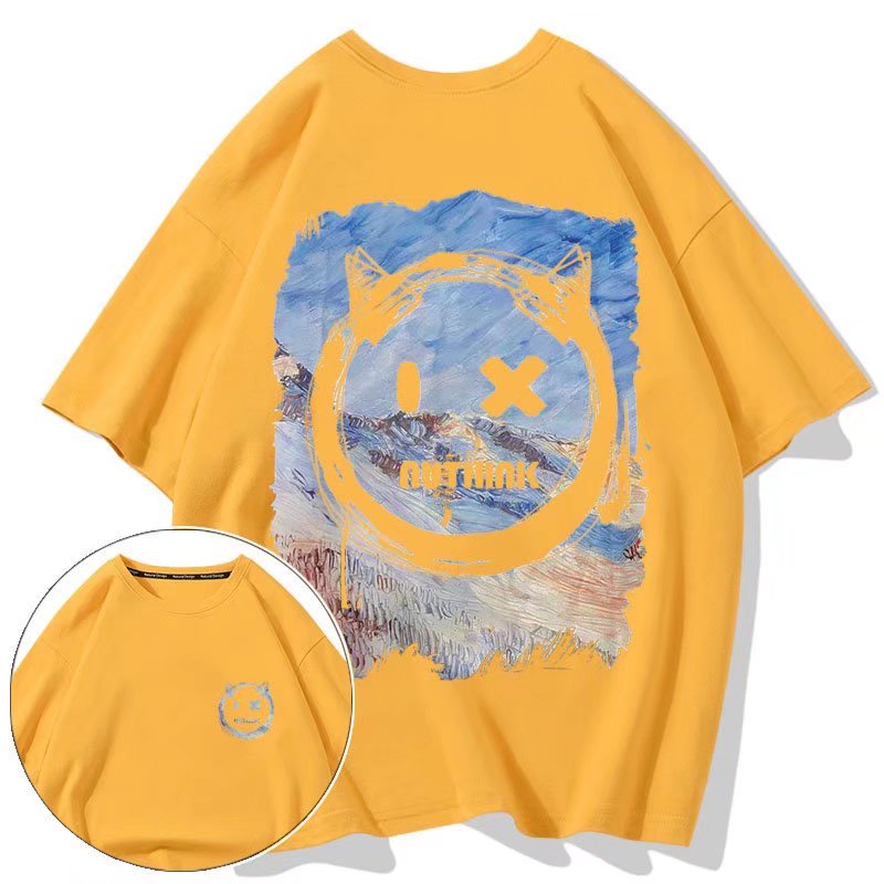 Áo Thun Tay Ngắn Cổ Tròn In Họa Tiết Hoạt Hình Thời Trang Mùa Hè Cho Nam Và Nữ Size M-8XL