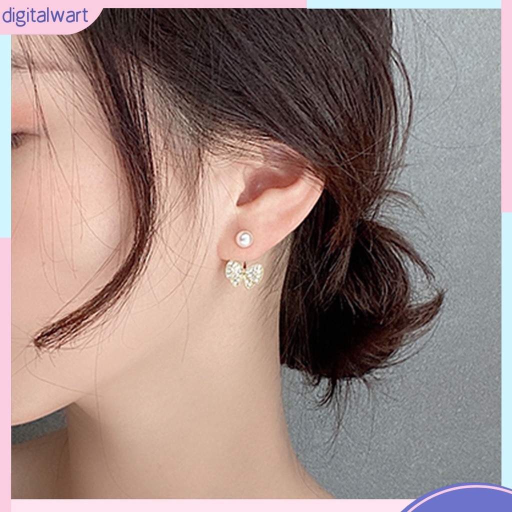 1 Đôi Bông Tai Đính Đá Thời Trang Cho Nữ