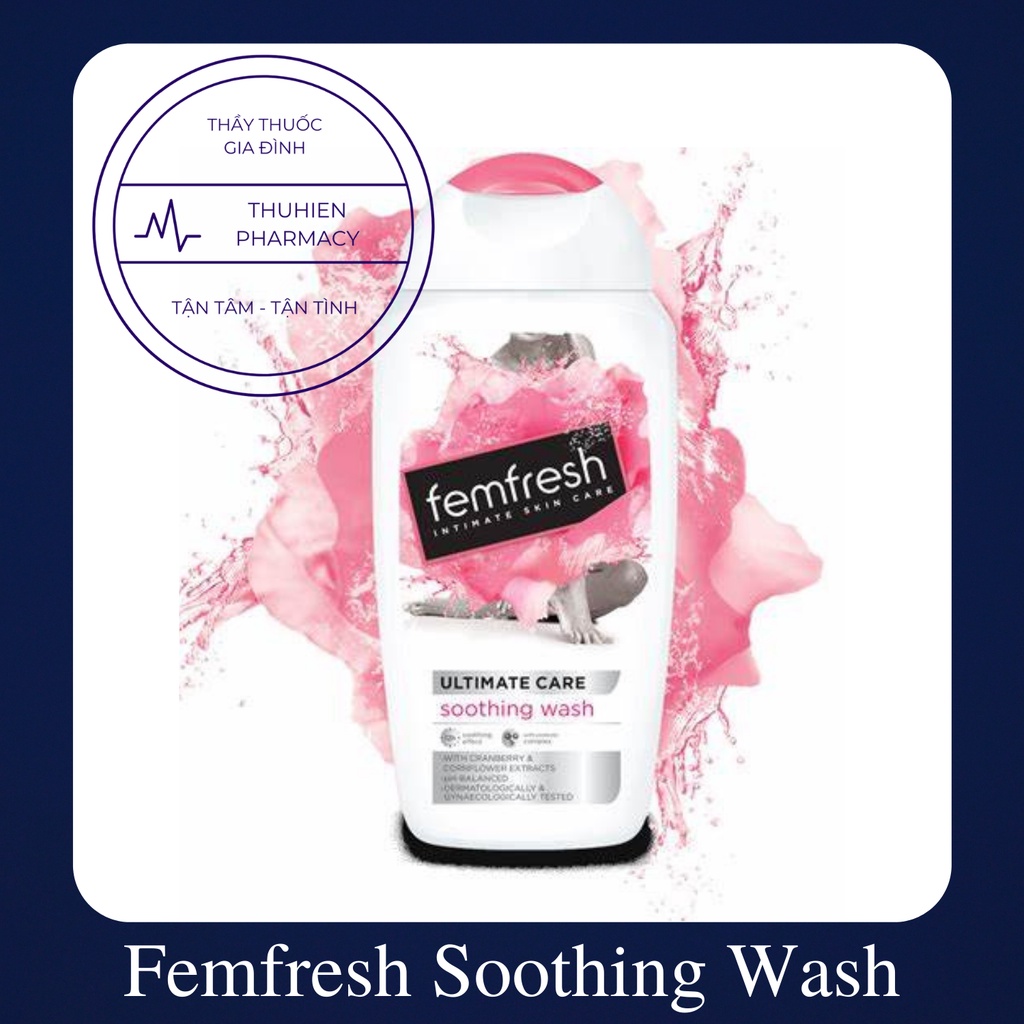 Dung Dịch Vệ Sinh Hỗ Trợ Ngừa Viêm Cho Vùng Kín Sạch, Thơm, Tươi Mới Femfresh Soothing Wash 250ml Anh Quốc