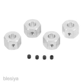 4pcs 12mm Metal Wheel Hex Connector For WPL JJRC MN Rc Car Accessory Silver