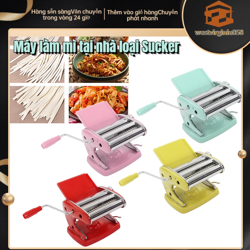 Có thể bán buôn Máy làm mì ống Loại máy hút gia dụng Thép không gỉ nhỏ đa chức năng ép bằng tay cán Westvirginia058 Hàng giao ngay