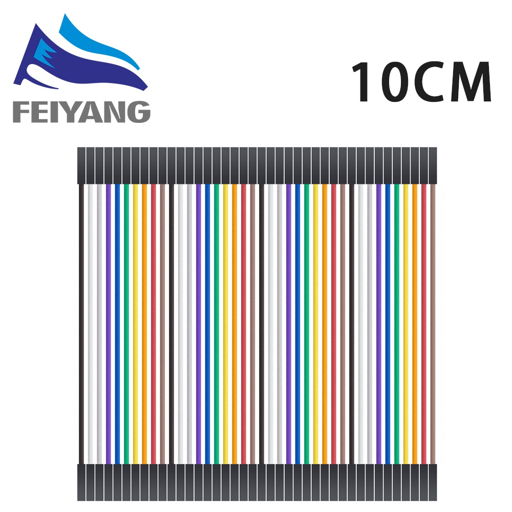 40 cáp cầu vồng dài 10cm 20cm 30cm dùng cho làm thí nghiệm