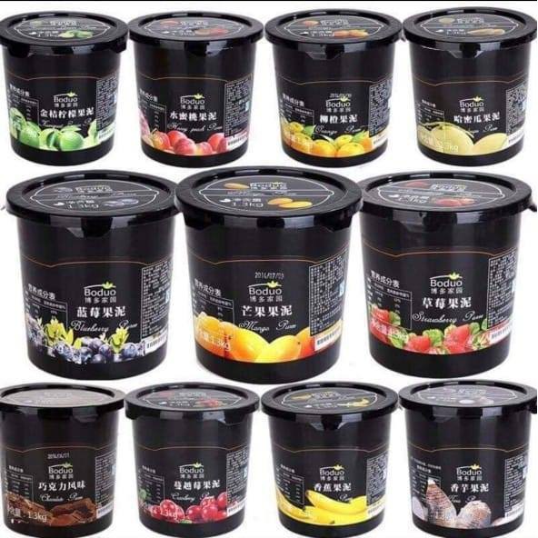 [Mã GROSALEHOT giảm 8% đơn 250K] Sốt Boduo vị: Xoài, Dâu, Đào, Việt Quất, Dưa Lưới, Chuối (1.3kg)