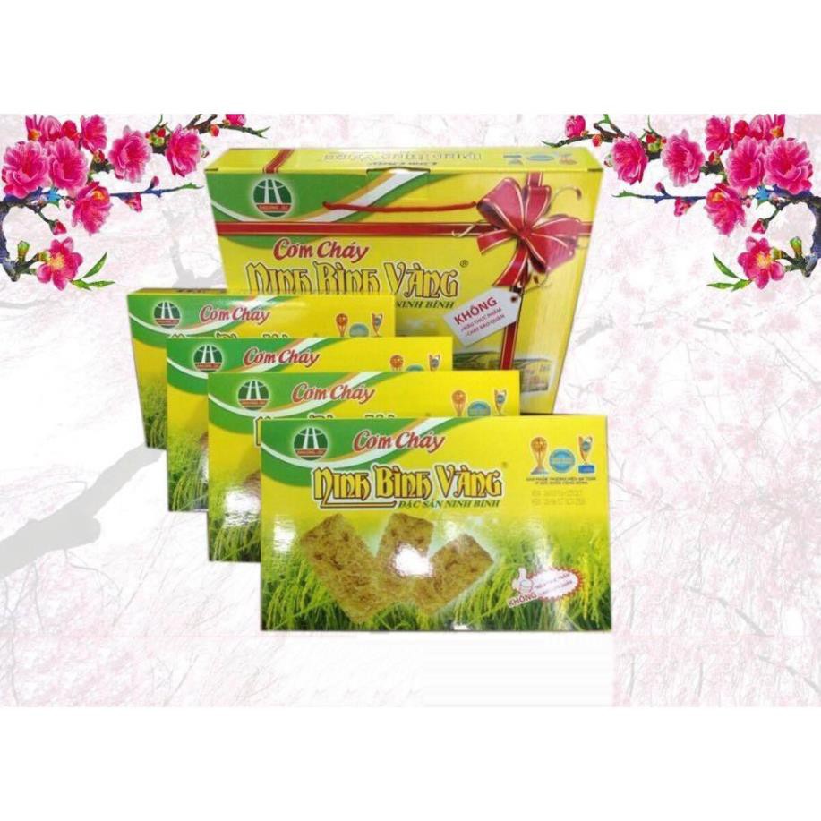Cơm cháy chà bông tẩm gia vị Ninh Bình Vàng xách 4 hộp 250g - Vườn Đặc Sản
