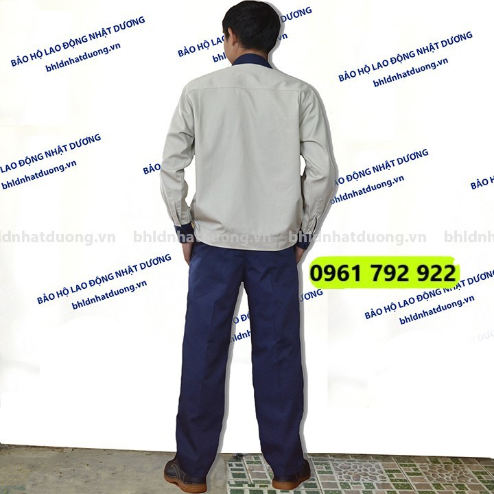 Đồ bảo hộ lao động nam vải kaki pangrim mềm mát Tinba03, Quần áo bảo hộ lao động Nhật Dương bền chắc