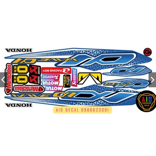 [Loại 1] Tem Rời Wave 110cc Xanh Trắng (2017-2021)- Ảnh Thật (Decal Wave) (Tem xe Wave)