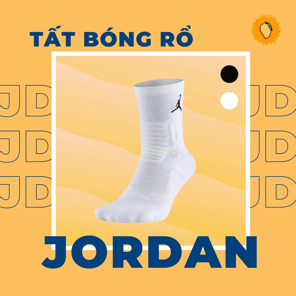 Tất bóng rổ Jordan đen/trắng