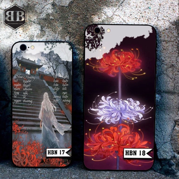 Ốp lưng kính cường lực iphone 6 / 6s / 6 plus / 6s plus in hình hoa bỉ ngạn