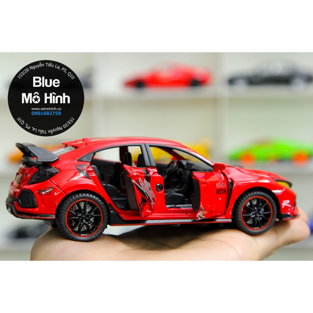 Xe mô hình Honda Civic Type R mở hết cửa tuyệt đẹp 1:32