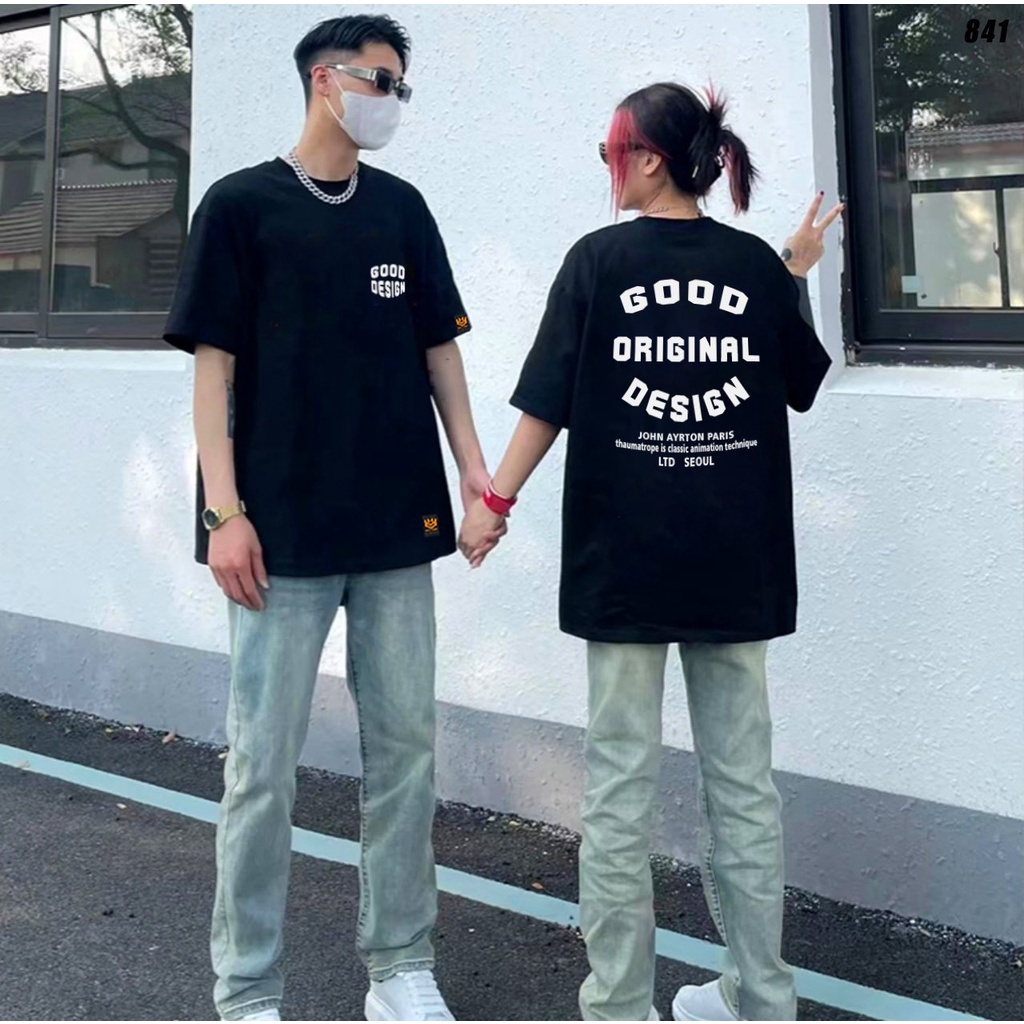 Áo thun unisex form rộng tay lỡ Good Original Design 841 HY KOREA
