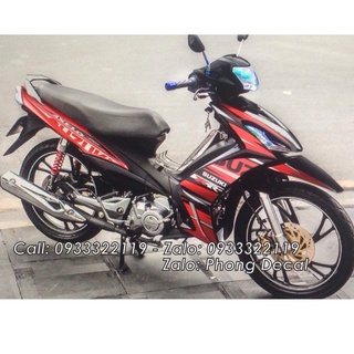 Tem rời suzuki axelo 125 đỏ đen