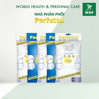 5 gói khẩu trang y tế 3 lớp perfetta moderate trắng/xanh