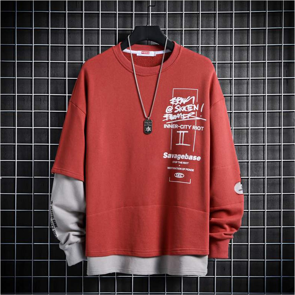 Áo Hoodies Nam Cổ Tròn Dài Tay Phối Lớp Tầng Hoạ Tiết Chữ Style Hàn Quốc ZENKODLMEN AO TOP NAM 90000155C | BigBuy360 - bigbuy360.vn