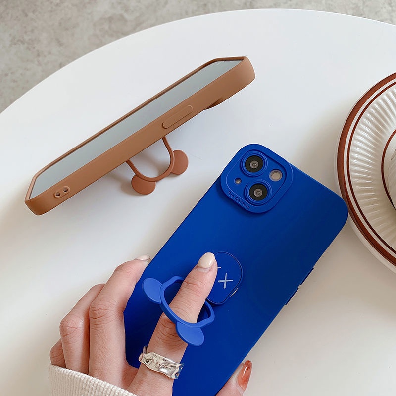 Ốp lưng iphone cạnh vuông bảo vệ camera kèm iring kaws7plus x xsmax 11 11promax 12 12pro 12promax 13 13pro 13promax DT13
