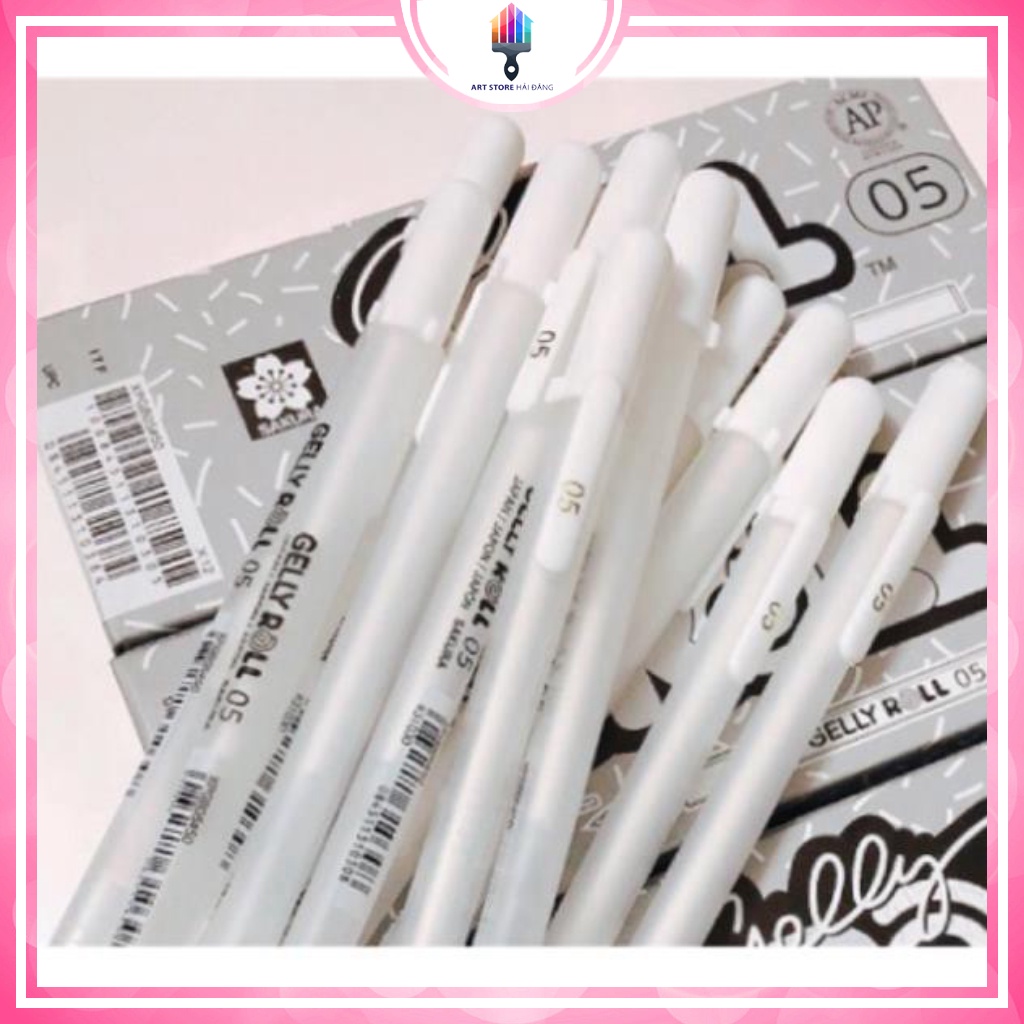 BÚT GEL TRẮNG SAKURA GELLY ROLL NGÒI 0.5, 0.8, 1