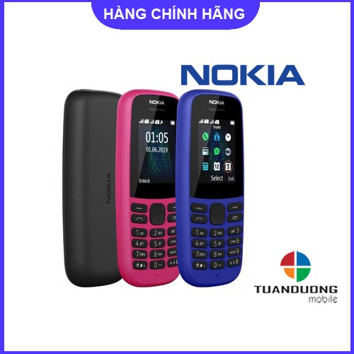  Điện thoại NOKIA 105 2 SIM (2019) Hàng Mới Nguyên Hộp - Bảo Hành Chính Hãng | BigBuy360 - bigbuy360.vn