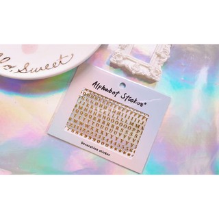 Sticker hình dán Bảng Chữ Cái in Hoa và Số Alphabet Sticker G3 /Nguyên liệu làm resin