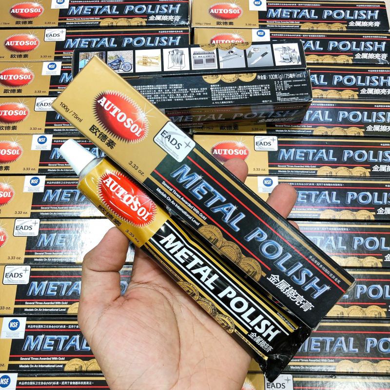 kem đánh bóng kim loại autosol metal polish 100g chữ trung quốc