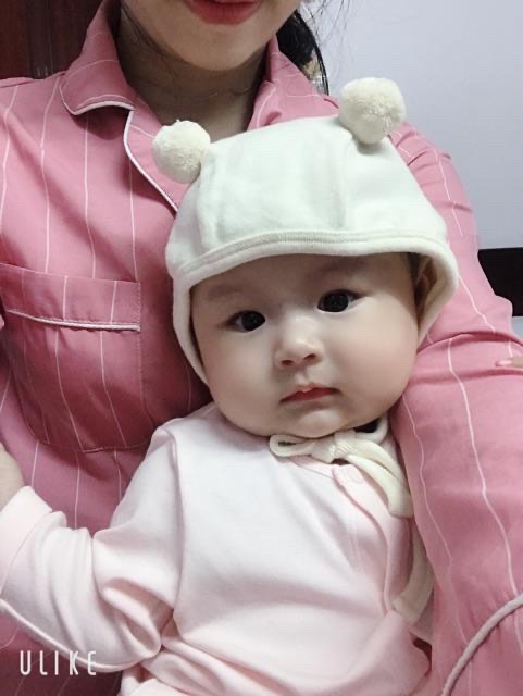 Mũ cotton quả bông cho bé